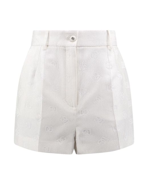Dolce & Gabbana White Short Shorts