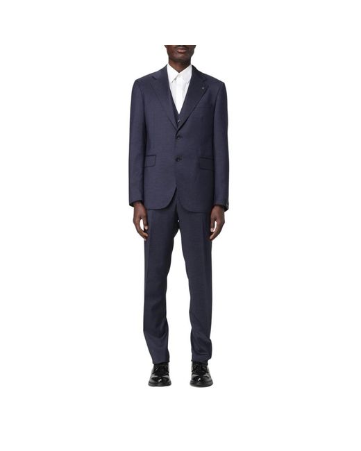 Tagliatore Blue Single Breasted Suits for men