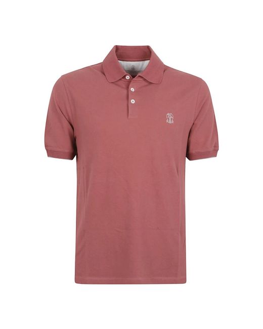 Brunello Cucinelli Pink Polo Shirts for men