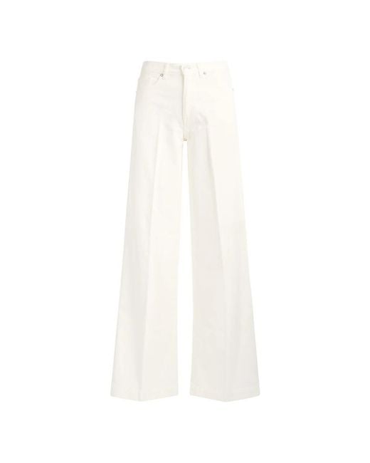 Nine:inthe:morning White Wide Jeans
