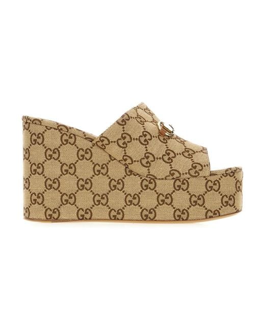 Gucci Natural Wedges