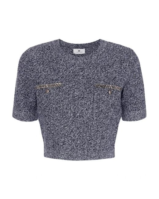 Elisabetta Franchi Blue T-Shirts
