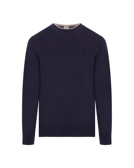 Eleventy Blue Round-Neck Knitwear for men