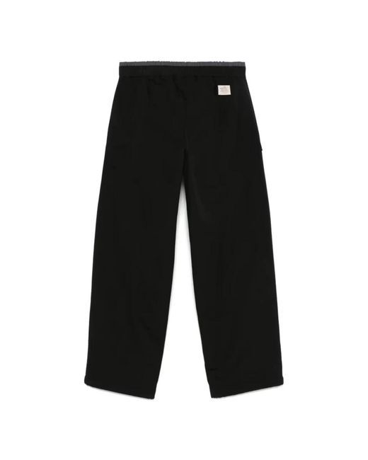 RANRA Broeken ,Zwart ,Katoen Zwarte Katoenen Zachte Broek Met Zakken in het Black voor heren