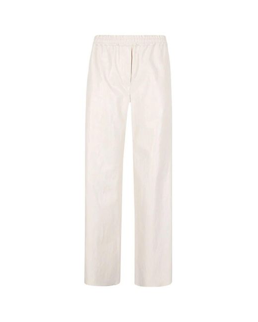 Weekend by Maxmara White Gealterte elfenbeinfarbene viskosehose