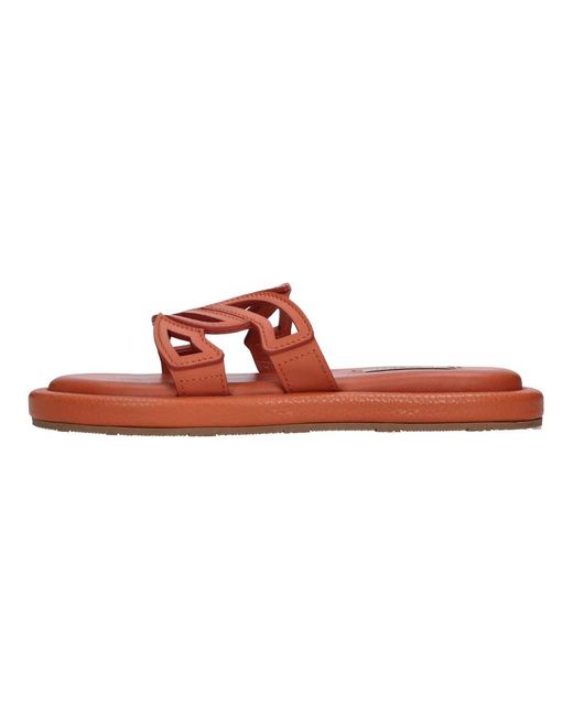 Casadei Brown Ledermules