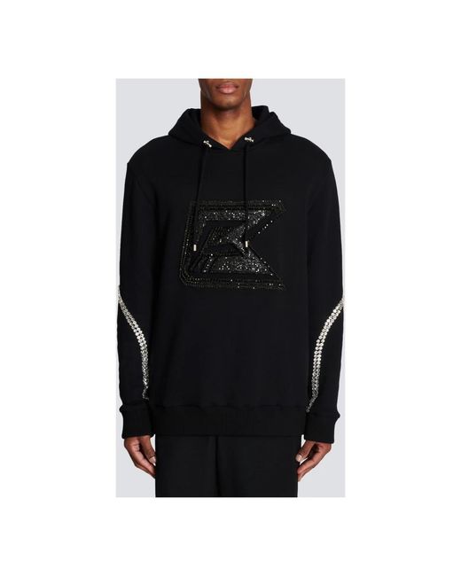 Balmain Black Hoodies for men