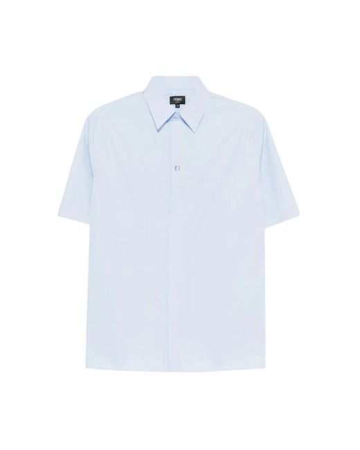 Fendi White Short Sleeve Shirts for men