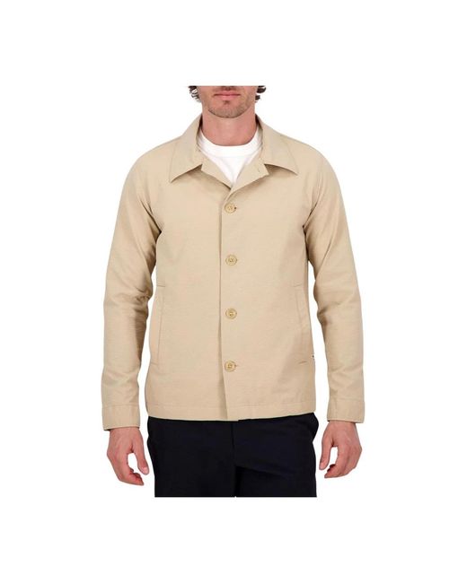 NN07 Jassen ,Polyester Zander Shirt Jacket in het Natural voor heren