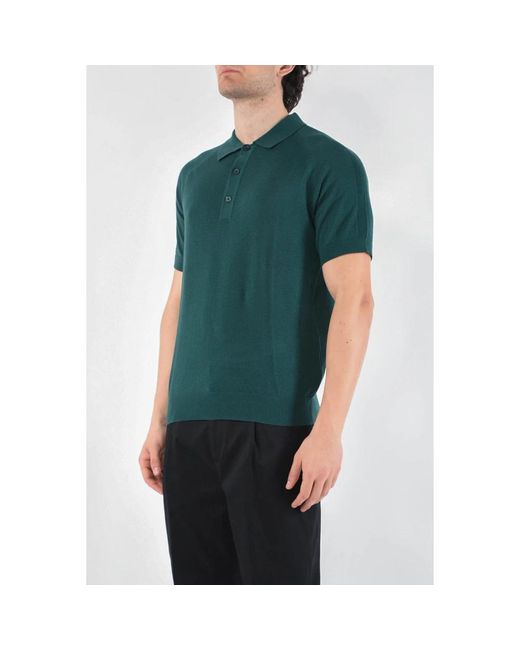 Paolo Pecora Green Polo Shirts for men