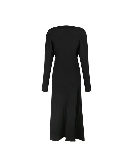 P.A.R.O.S.H. Black Midi Dresses