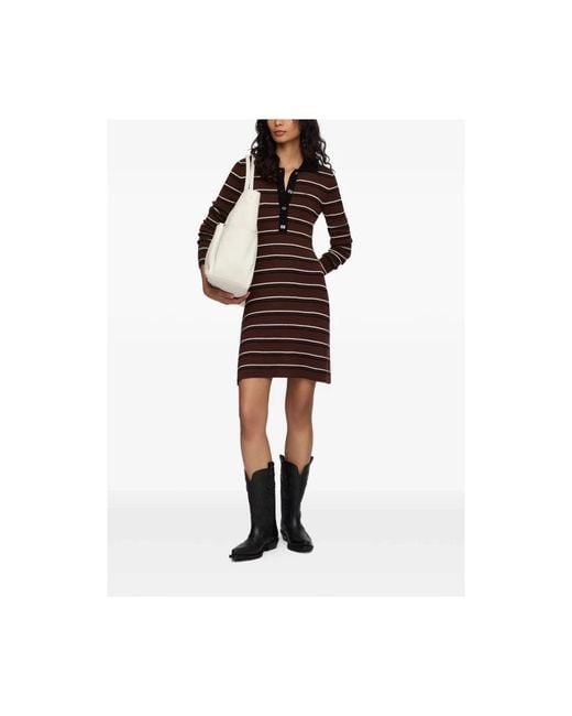 Ganni Brown Knitted Dresses