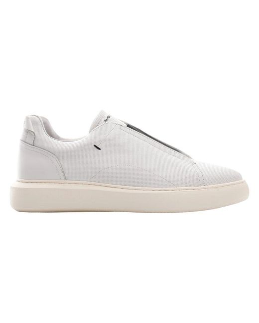 Ambitious Minimalistischer leder slip-on sneaker in White für Herren