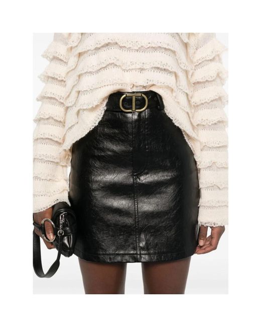 Twinset Black Short Skirts