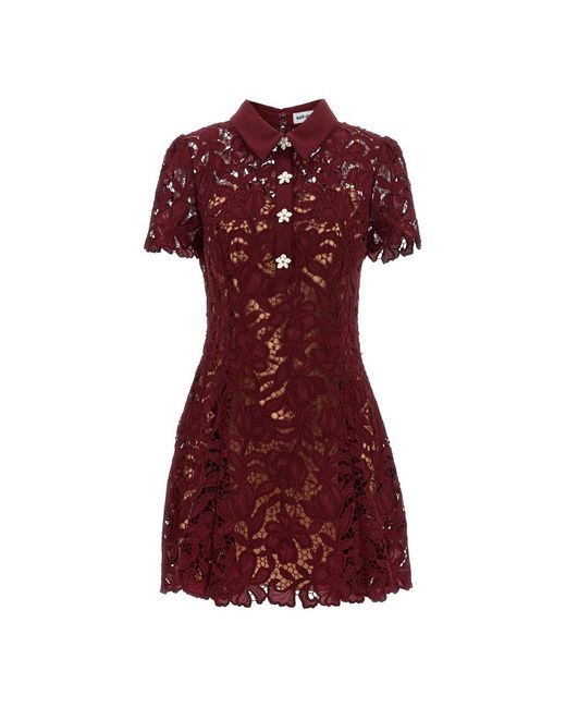 Self-Portrait Red Short Dresses