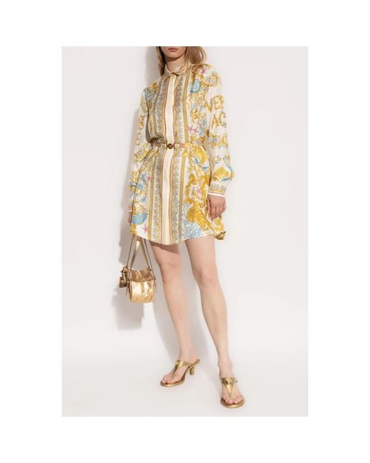 Shirt Dresses Versace en coloris Metallic
