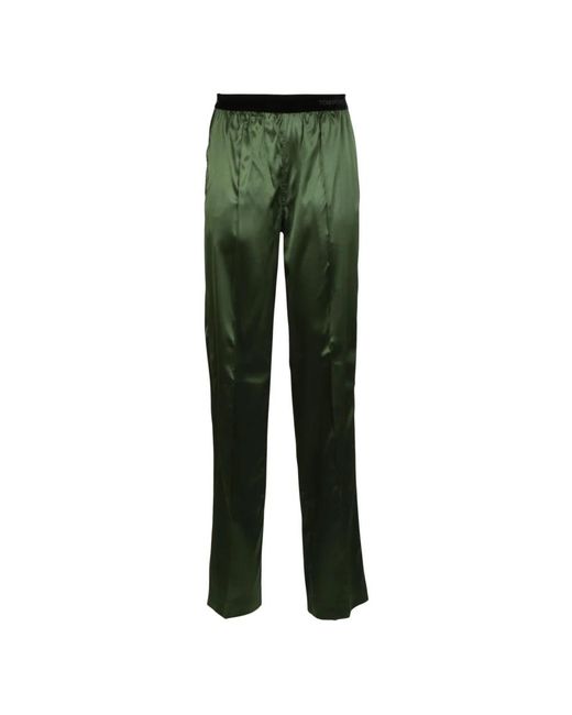 Tom Ford Nachtkleding ,Groen ,Satijn Pj Broek in het Green