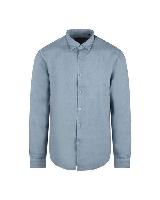 Costumein Leinenhemd Mit Klassischem Kragen in Blue für Herren
