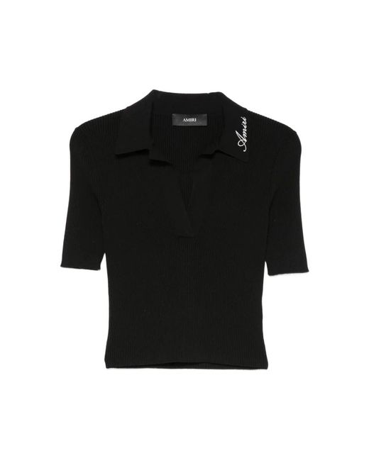Amiri Black V-Neck Knitwear