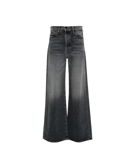 Mother Gray Wide Jeans