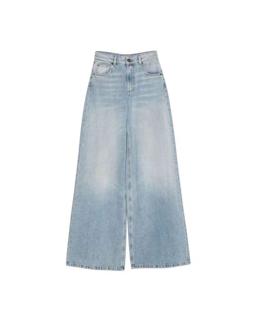 Wide Jeans Twinset en coloris Blue