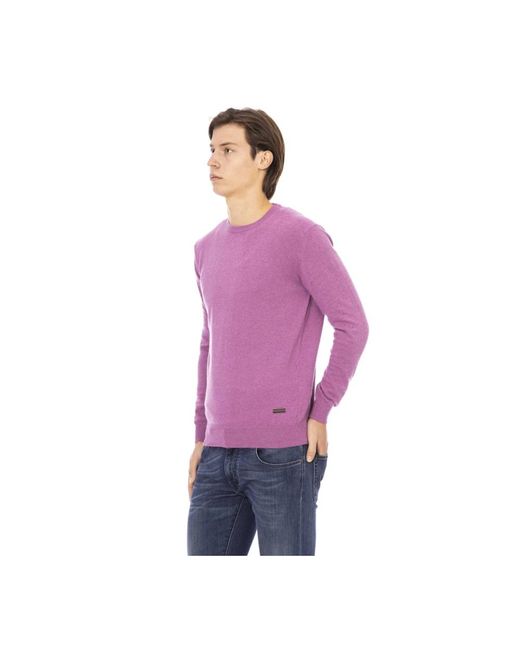 Round-Neck Knitwear Baldinini pour homme en coloris Purple