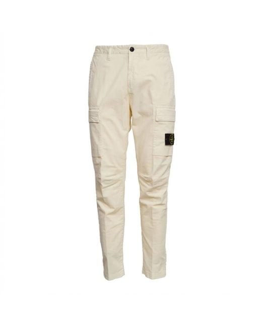 Stone Island Natural Slim-Fit Trousers for men