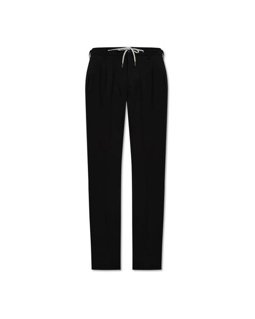 Eleventy Wollhose mit schmal zulaufenden beinen in Black für Herren