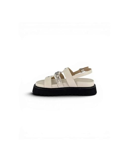 Pinko White Flat Sandals