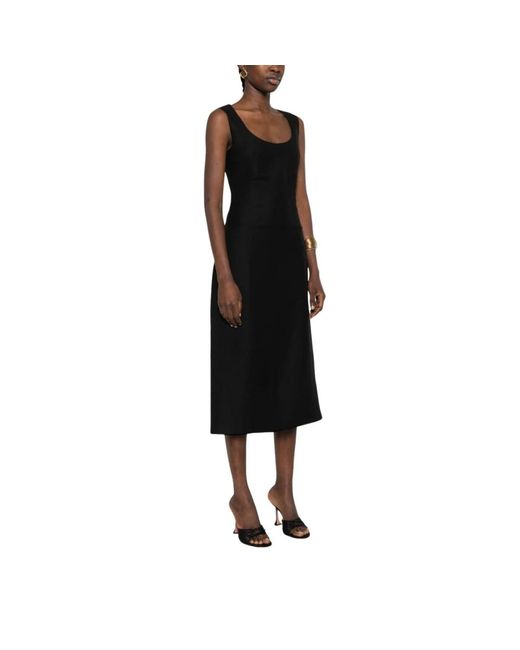 Jacquemus Kleedjes ,Zwart ,La Robe Tablier Long Dress in het Black