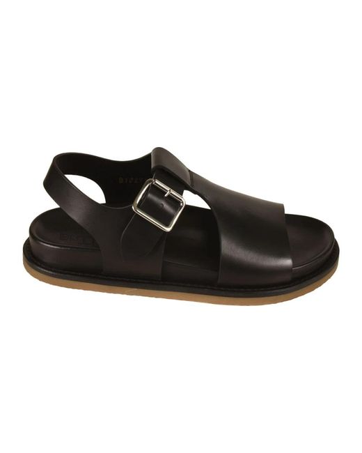 Buttero Black Flat Sandals for men