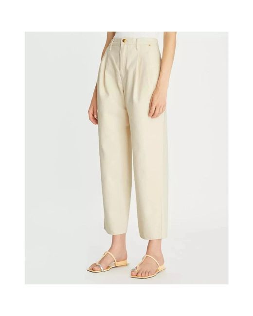 Tory Burch Natural Wide Trousers