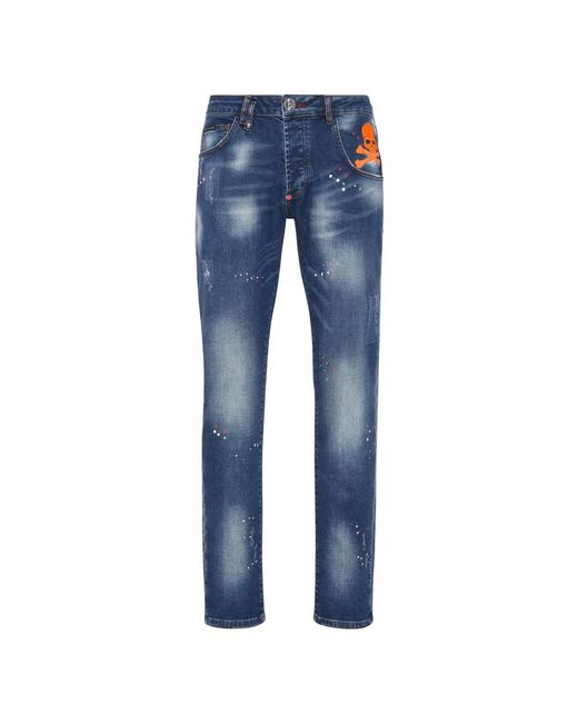 Philipp Plein Blue Slim Fit Jeans for men