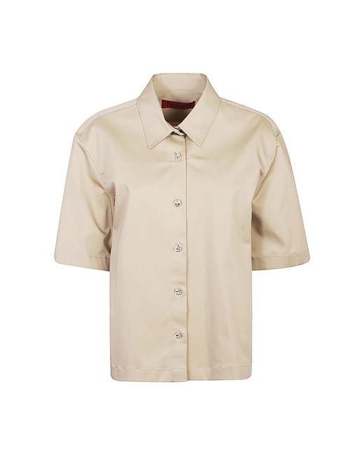 Thelatest Overhemden Shirt Met Sierknoop in het Natural