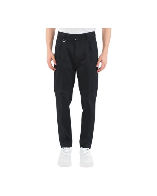 Paolo Pecora Black Slim-Fit Trousers for men