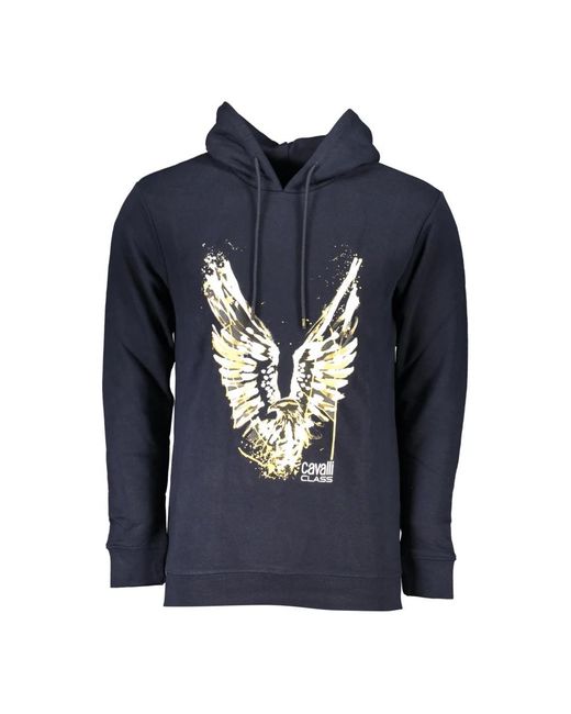 Roberto Cavalli Blue Hoodies for men