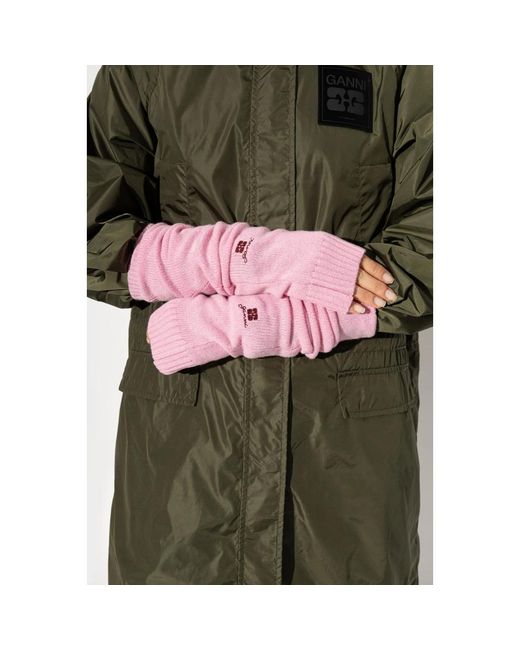 Gloves di Ganni in Pink