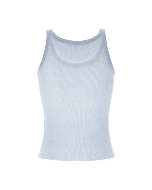 Max Mara Blue Sleeveless Tops