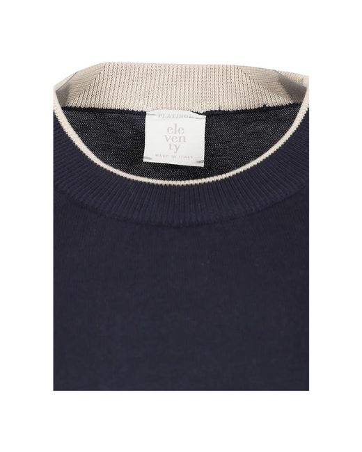 Eleventy Blue Round-Neck Knitwear for men