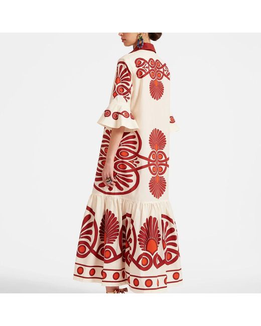 LaDoubleJ Jurk Met Geometrische Print in het Red