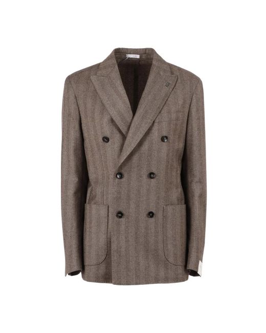 BRERAS Milano Brown Blazers for men