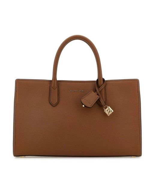 Michael Kors Brown Karamell leder scarlett handtasche