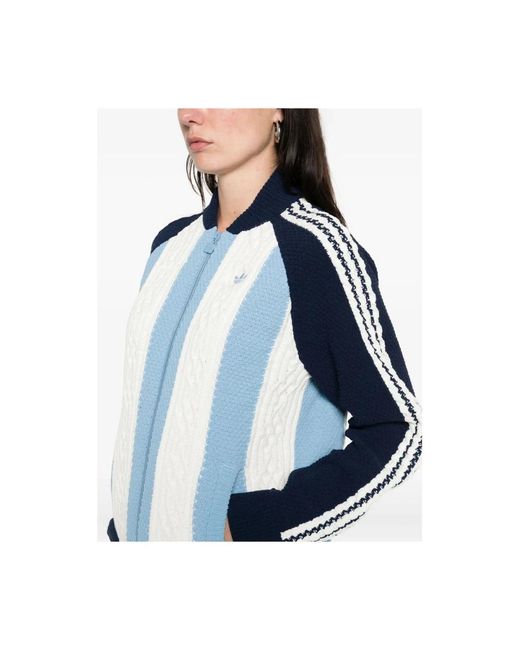 Adidas Truien & Vesten ,Veelkleurig ,Archive Cutline Knit Track Top in het Blue