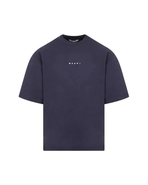 Marni Tops ,Blauw ,Katoen T-Shirt in het Blue voor heren