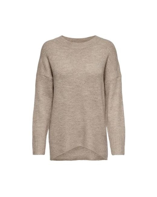 ONLY Gray Round-Neck Knitwear
