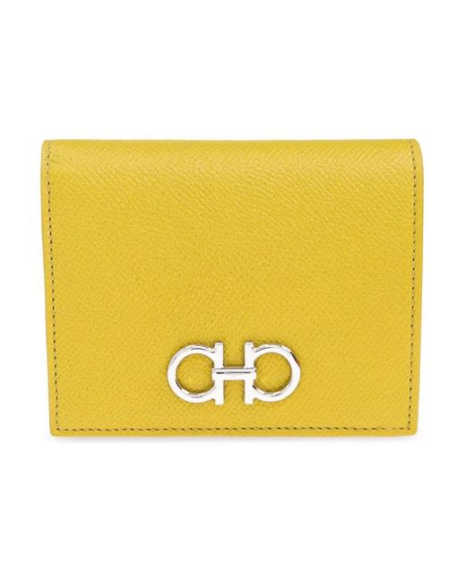 Ferragamo Yellow Wallets &Amp; Cardholders