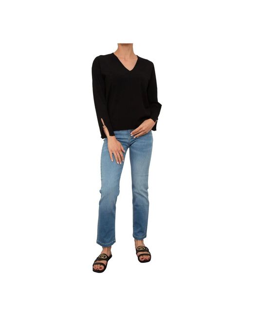 Nenette Black V-Neck Knitwear
