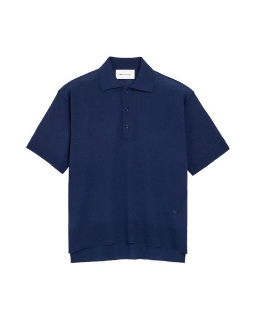 AMI Blue Polo Shirts for men