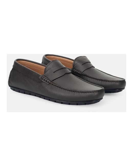 Sangiorgio Black Loafers for men