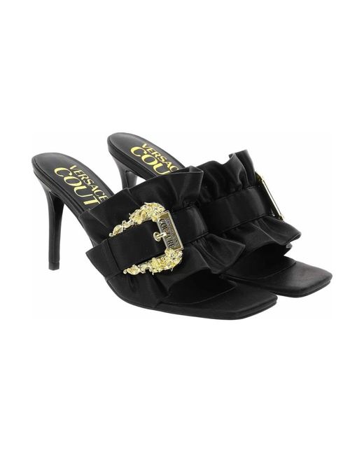 Versace Black Stilvolle sandalen für modebegeisterte